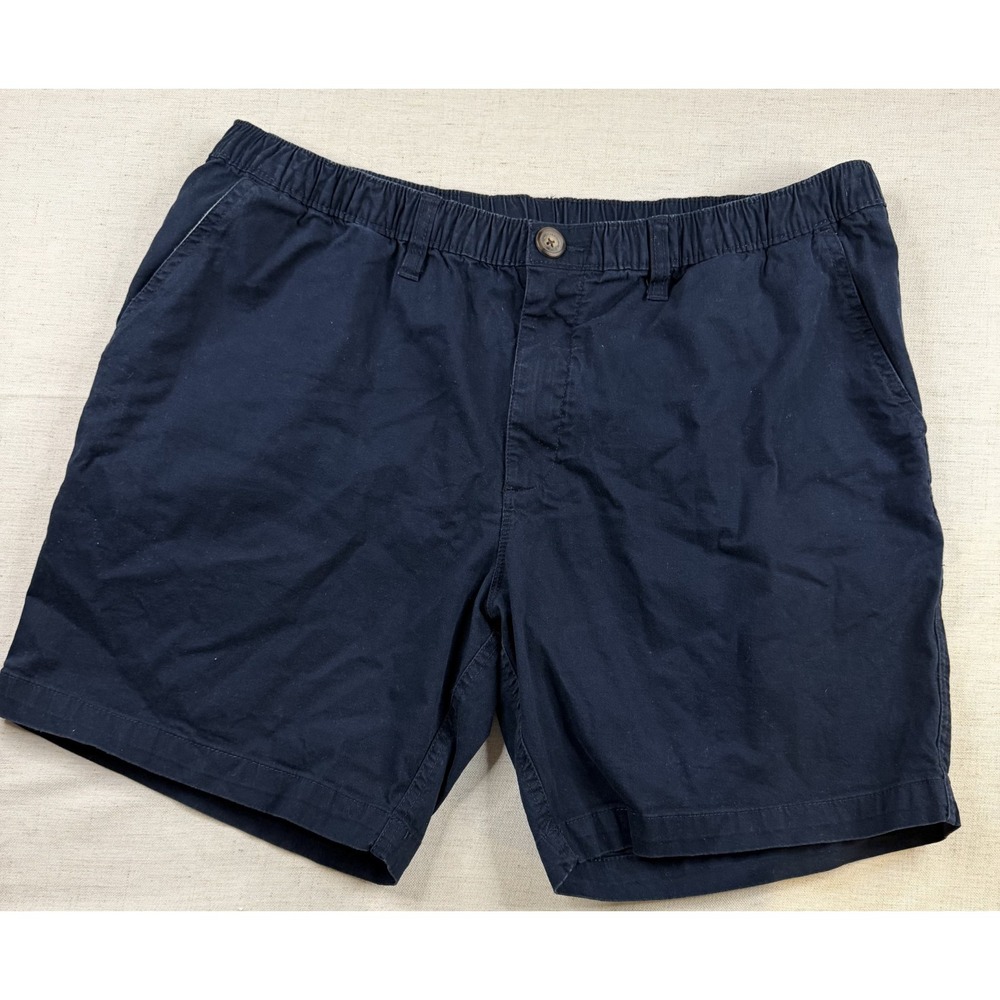 Chubbies Armadas 7" Inseam Mens XL Navy Blue Elastic Waist Chino Shorts Everyday